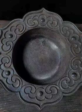 复古老铁炭火炉取暖炉实用收藏佳品影视道具仿古铁盆古玩收藏摆件