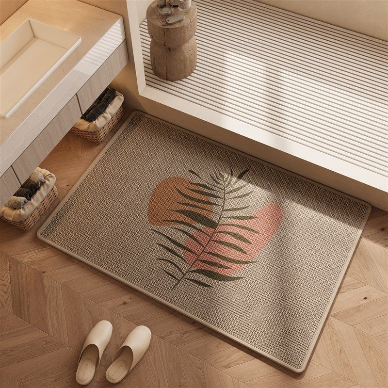 卫生间地垫厕所洗手间淋浴房门A口洗澡速干擦脚地毯浴室防滑垫免