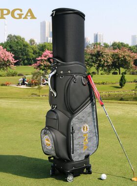 迷彩潮流P高尔夫平航球包GA空托四轮两项专运伸缩推美国利 顺滑