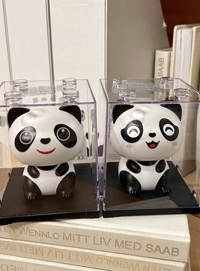 太阳能熊猫摆件自动摇头家居装饰品送礼I佳品桌面摆件可爱汽车内