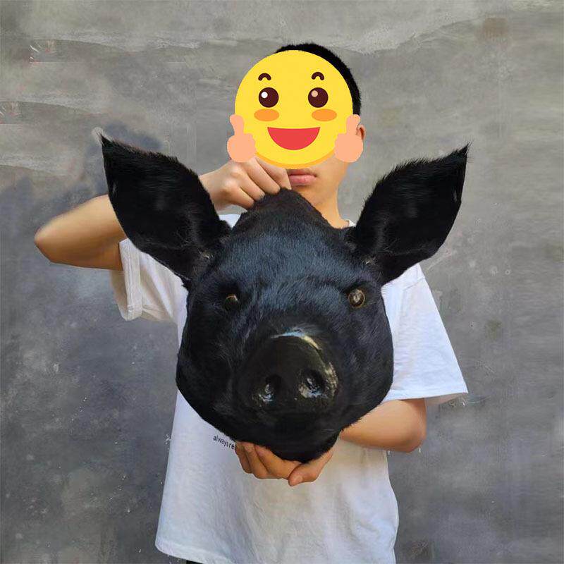 仿真猪头动物模型挂件玄关酒吧餐厅装饰品道具动物头壁挂墙面挂饰