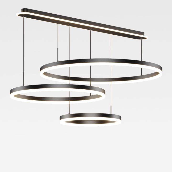 客厅灯2025年新款现代简约圆圈形艺术吊灯全光谱护眼光源餐厅灯具,家装灯饰光源,智能吊灯,淘宝优惠券,粉丝福利购,淘宝优惠卷