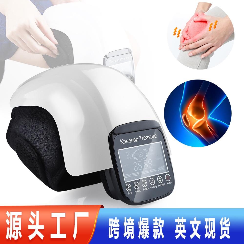 加热按摩护膝中老年人膝盖热敷红光理疗气压按摩仪老寒腿电加热