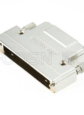 SCSI连接器 68Pin 焊线公头 CN型卡勾弹片式锌合金外壳180度出线