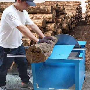 家用木工滑轨推台多功能齐头断木电锯圆盘锯木圆木一体机专用板锯