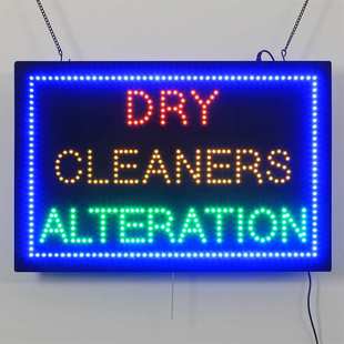 LED sign DRY ALTERATION 60x40cm CLEANERS 洗衣店LED广告牌