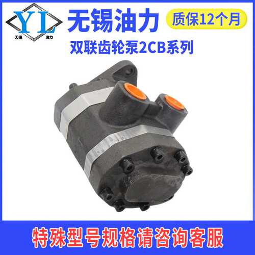 液压双联齿轮泵2CB-FC-16/20/25/40/32/50/63液压油泵吊车装载机