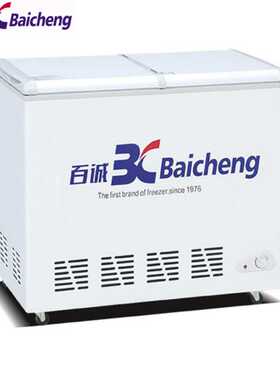 百诚 商用卧式冷柜蝶形门双门双温冷藏冷冻冰箱雪糕展示柜BCD-177