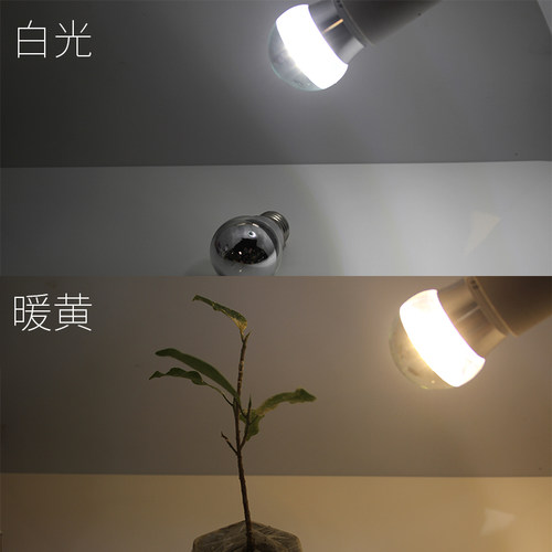 雷欧LED半电镀无影灯泡护眼E27E14螺口220V暖黄光魔豆吊灯光源G45