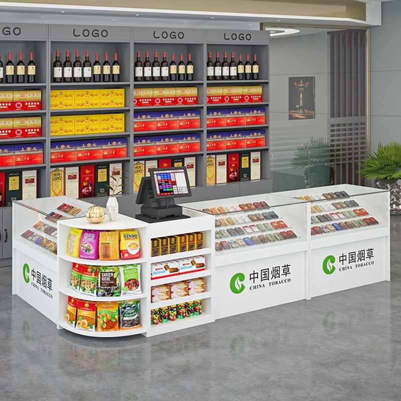 玻璃烟柜组合酒柜商店烟酒展示柜超市便利店货架置物架产品陈列柜