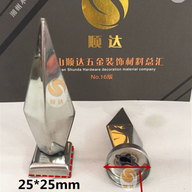201/304不锈钢三尖枪头别墅大门庭院防盗围栏25圆/方管装饰配件花