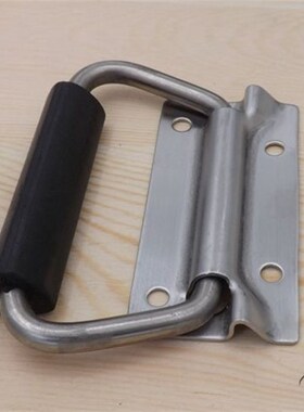 加厚304不锈钢折叠拉手 板型提手重型箱环把手工具箱拉手箱包配件