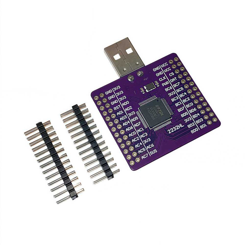 FT2232HL USB 转UART/FIFO/SPI/I2C/JTAG/RS232模块