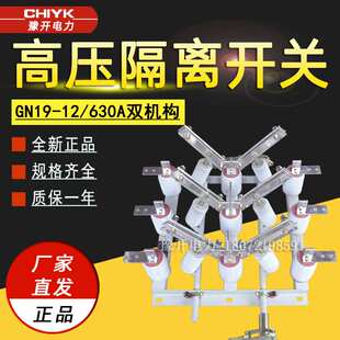 GN19-12户内高压隔离开关630A环网柜内联锁闸刀开关 10kV双投开关