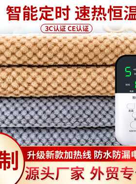 菠萝绒电热毯双人家用暖身毯单人可盖电加热电热被子电暖毯速热