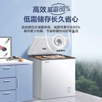 容声145升冰柜节能冷藏冷冻柜家用变温卧式小型单门冰箱
