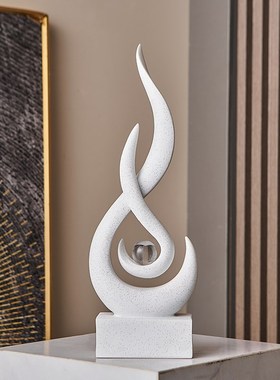 风生水起艺术摆件砂岩酒柜装饰品电D视柜家居高级感轻奢高档办公