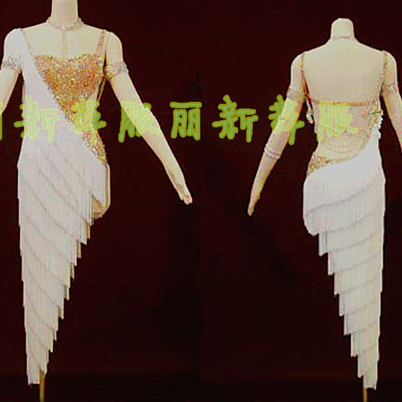 拉丁舞比赛服成人女拉丁舞表演演出E舞蹈服装流苏拉丁舞裙新款专