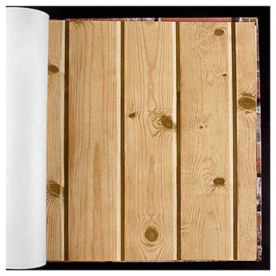 自粘墙纸仿木纹墙贴纸木板原木色自贴店铺K装修防水防潮加厚墙壁