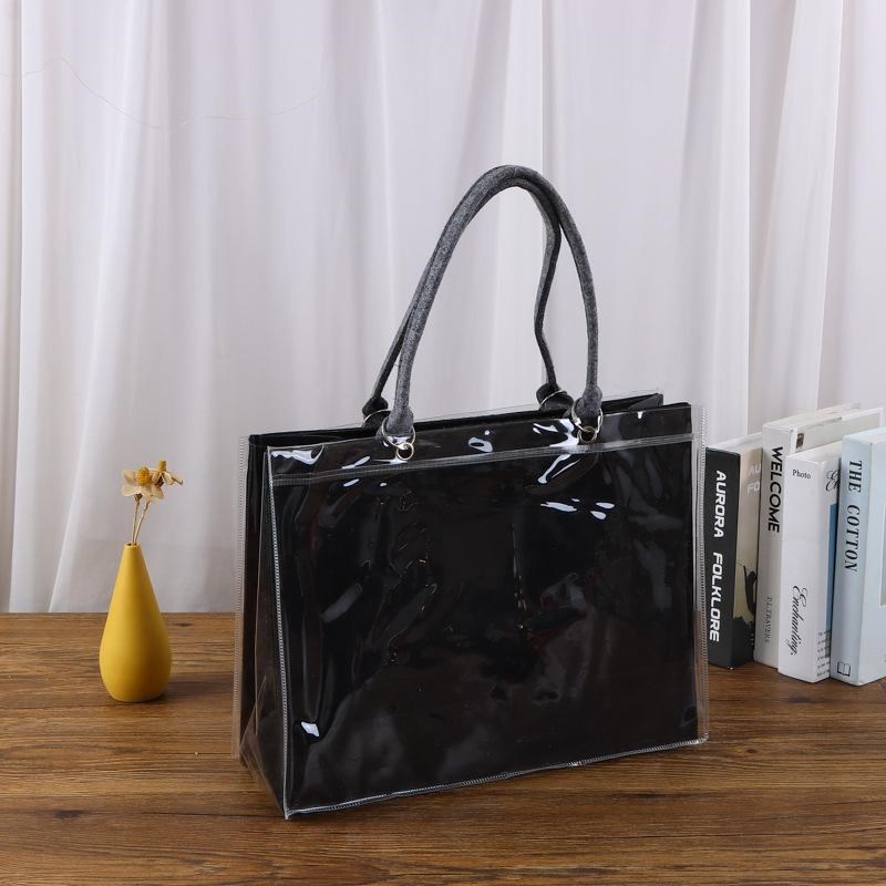 PVC透明包保护套定制帆布托特麻布袋防尘收纳diy防脏防水订制logo