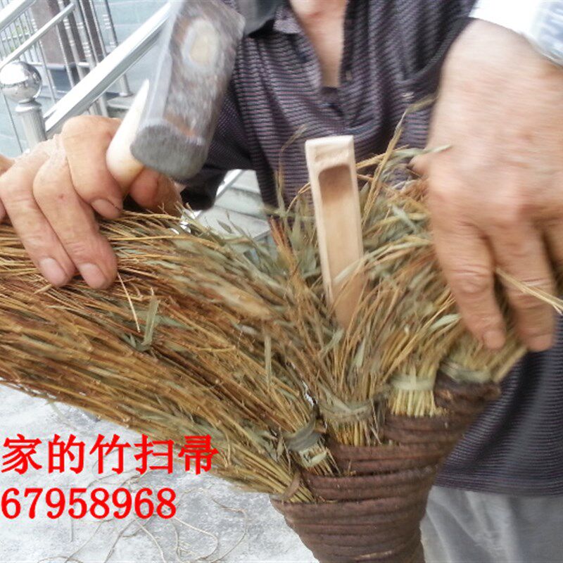天然竹扫把工厂竹扫把马路大扫把环卫扫把L建筑工地竹丝扫帚可定