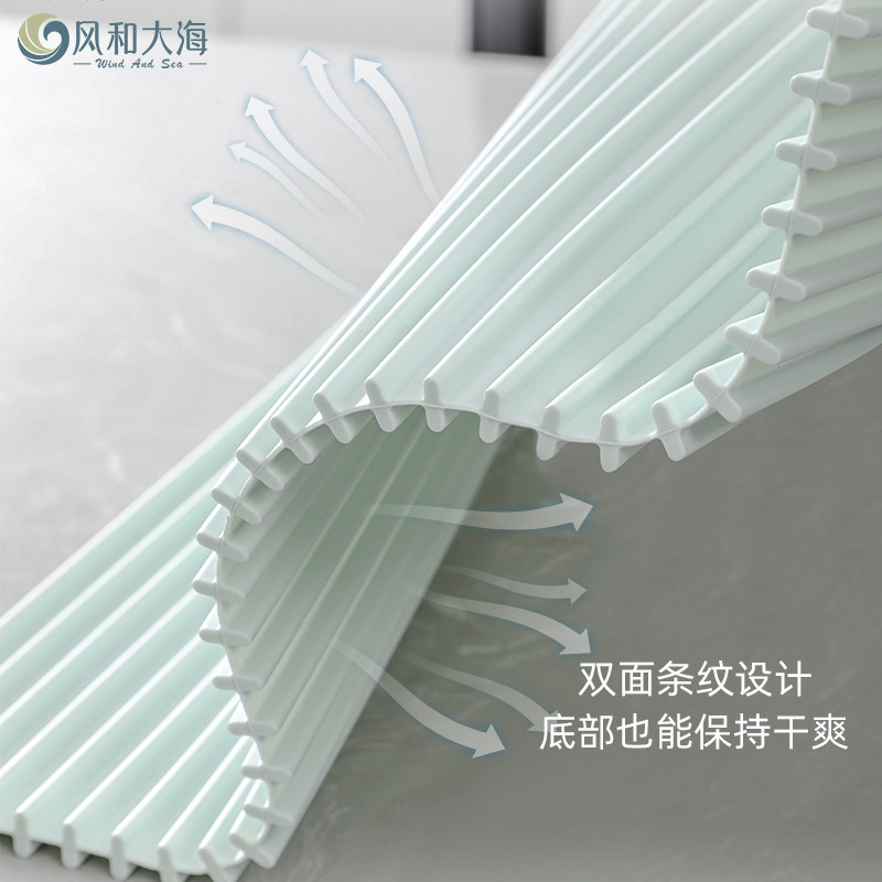加厚硅胶卷帘沥水垫厨房s耐高温隔热垫吧台垫杯子控水防滑防烫垫