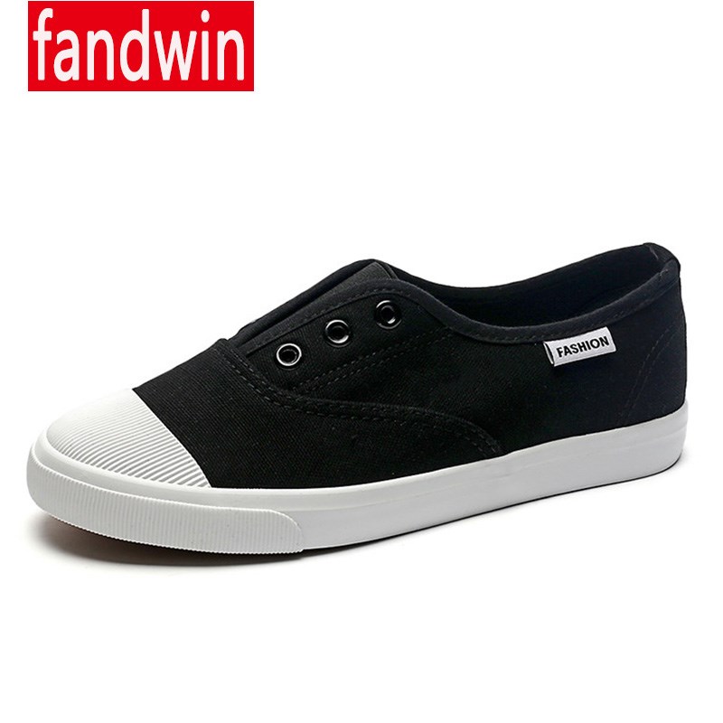 中学生布鞋四季款软底女生帆布鞋套脚懒人一脚蹬韩版青少年运动鞋