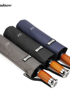 116CMe加大双人自动折叠晴雨两用伞十骨加固防风伞黑胶防晒遮阳伞