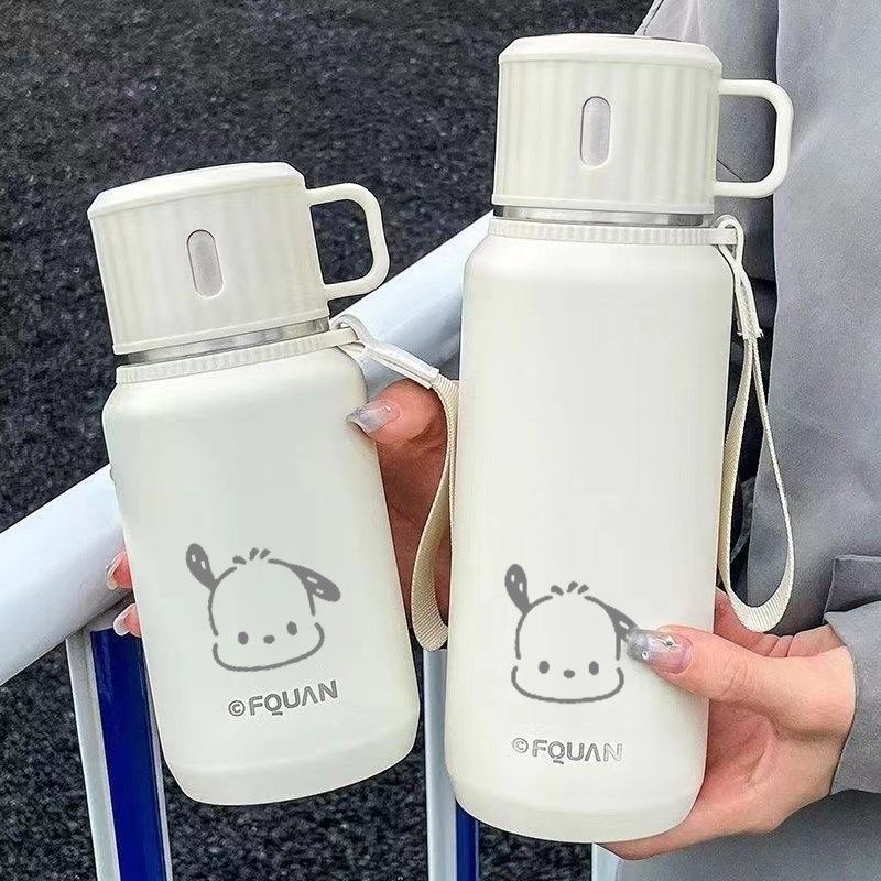 大容量保温杯2024新款女高颜值不锈钢男款茶水分离W泡茶杯学生带