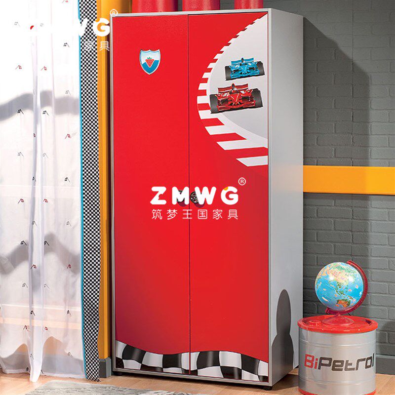 筑梦王国定制实木卧室儿童衣柜汽车配套I收纳柜多功能卡通柜储物