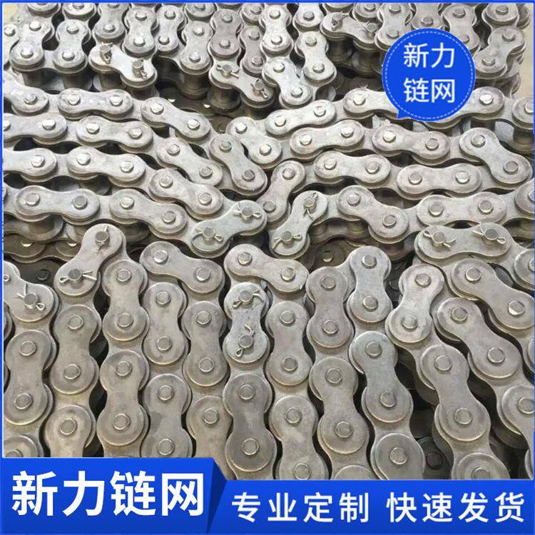 不锈钢16A滚子输送链04材质套筒链条双节距双排板式传动链条