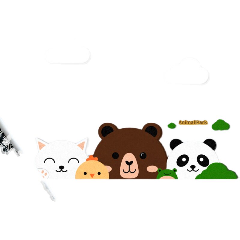 儿童房间布置床头墙面装饰卡通墙贴立体幼儿园环创主题自粘贴纸画