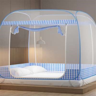 蒙古包蚊帐免安装可折叠家用双人床1.5m1.8米学生宿舍回字底有底