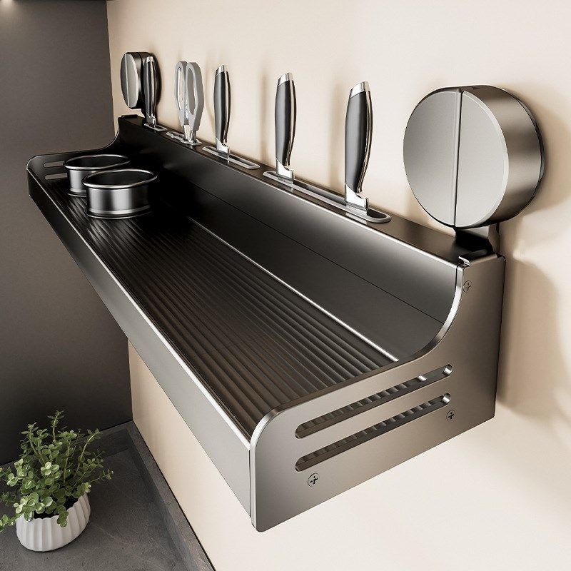 吸盘厨房置物架免打孔壁挂式多功能筷子筒刀架一体用具收纳调料架,厨房/烹饪用具,厨房置物架/置物柜/角架,淘宝优惠券,粉丝福利购,淘宝优惠卷