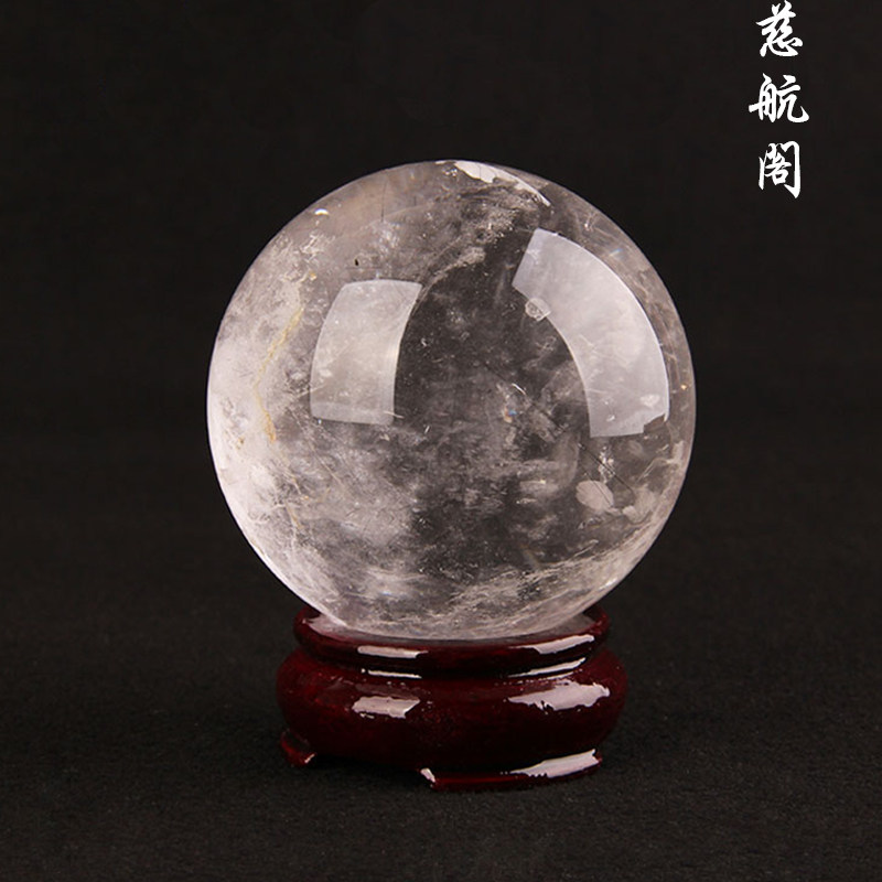 白水晶球a摆件天然白水晶球家居装饰办公室