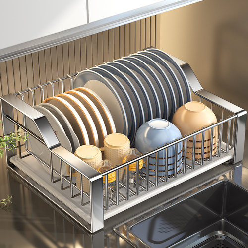 304不锈钢碗碟沥水架t厨房置物架多功能碗筷沥水篮碗碟收纳架