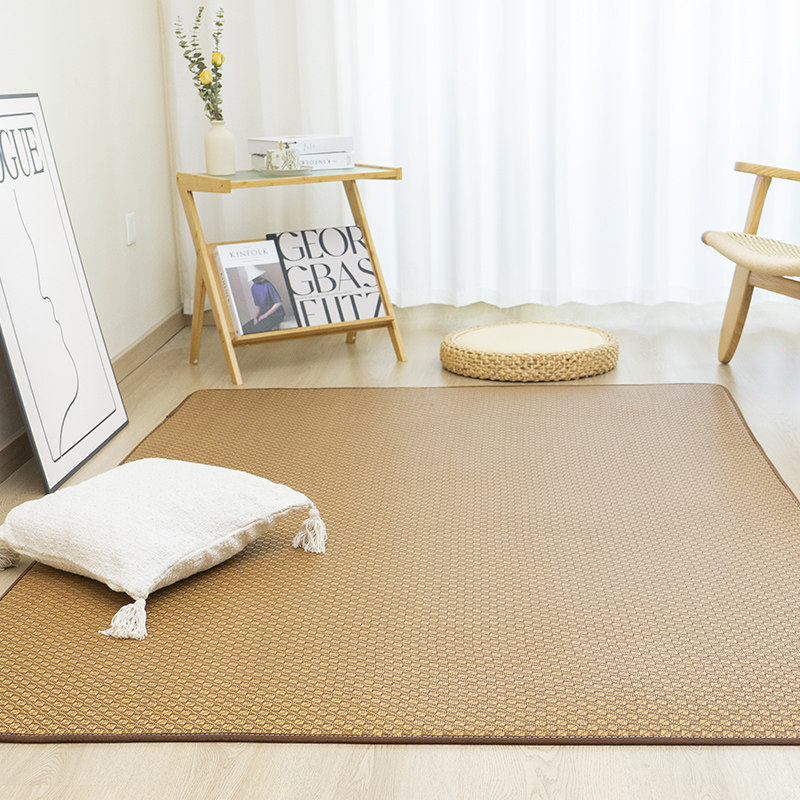地垫凉席夏季打地铺垫子藤席午睡垫卧F室客厅冰藤席子榻榻米爬行