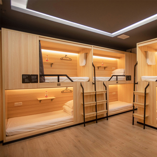 青旅上下铺双层床民宿青年旅舍上下铺太空舱高低床青旅上下床成人