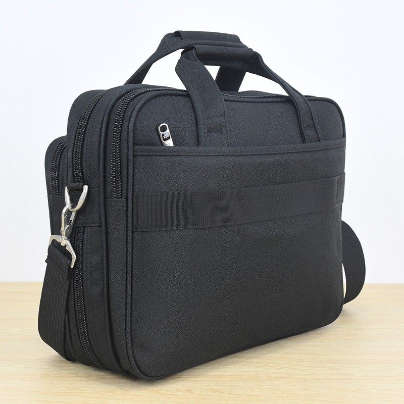 牛津布公文包男大容量商s务多拉链横款防水帆布单肩斜挎电脑手提