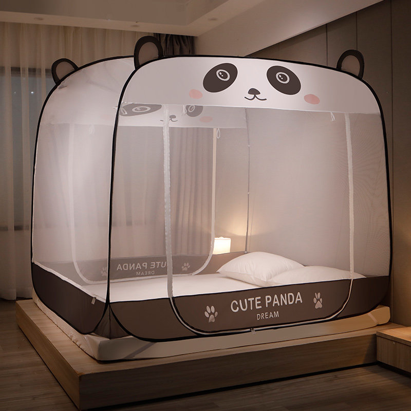 A类母婴级三开门免安装蒙古包蚊帐宝宝防摔儿童卡通加密可折叠式,床上用品,蚊帐,淘宝优惠券,粉丝福利购,淘宝优惠卷