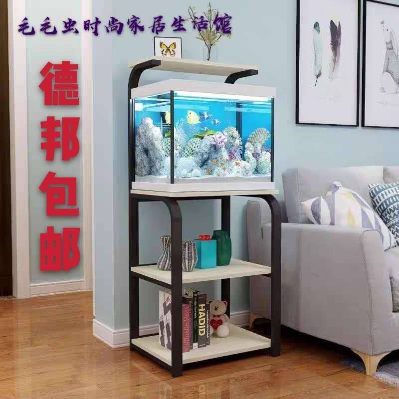 鱼缸架子底座底柜放鱼缸的架子桌子金属底架承重T柜客厅小型鱼缸