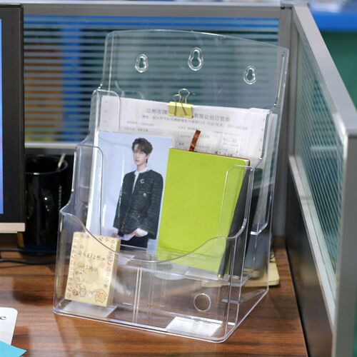 A4展示架透明亚克力资料架挂墙A6报刊杂志摆放A5宣传册DM单页架