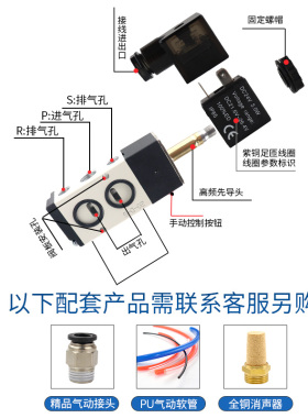 气动蝶阀面板安装4M210一08 4M21008A二位五通单电控4M21008B