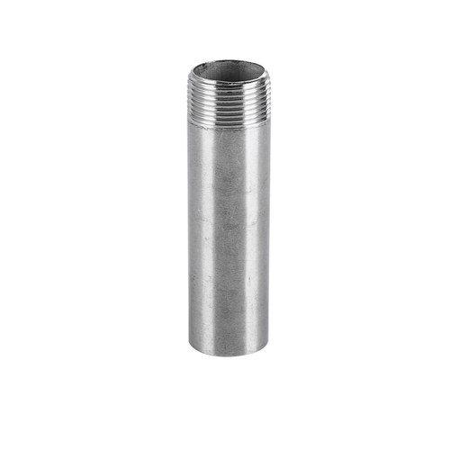 316L不锈钢单头丝焊接100MM加长水管外丝延长管接头50/150/200MM