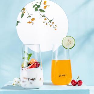 果兹(GUOZI)春露绿茶杯GZ-S63玻璃对杯 500ml*2