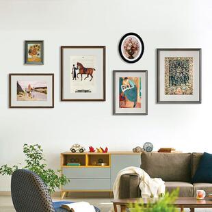 实木照片墙田园风法式欧式大尺寸组合装饰画客厅现代简美式相框墙