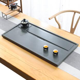 天然天罗绿石茶盘整块抛光家用办公室中式原石简约轻奢高档茶台