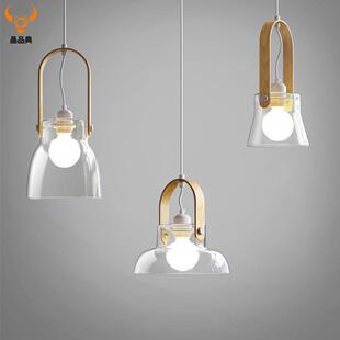 北欧后现代简约餐厅吊灯创意个性时尚咖啡厅奶茶店吧台玻璃灯具