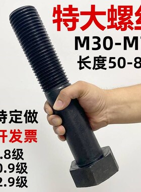 大螺丝特大8.8级外六角螺栓加长螺丝m36m39m4F2m45m48m52m56m60m6