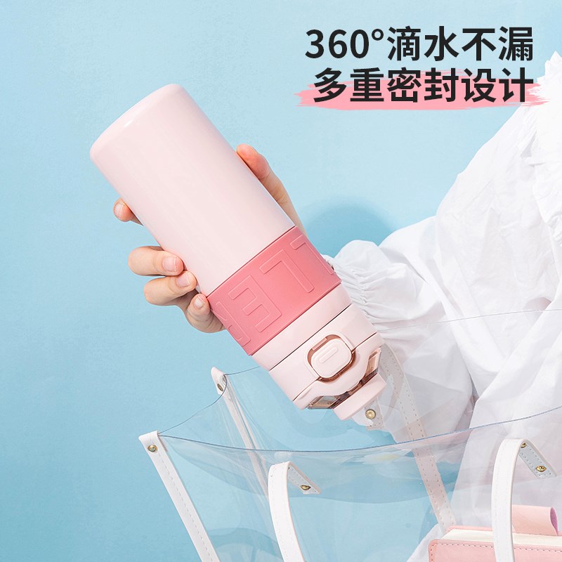 简约大容量健身户外运动水杯316L不锈钢保温杯带吸管男女学生便携